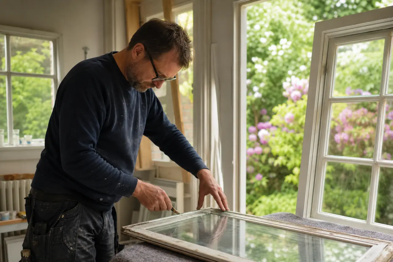 Anlita en glasmästare för fönsterrenovering