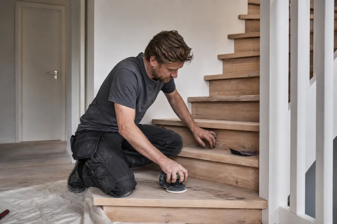 Bygga och renovera trätrappa inomhus